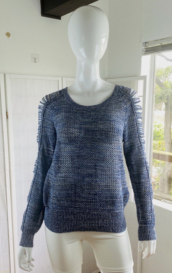 IRO, Blue Scoop Neck Sweater, M.