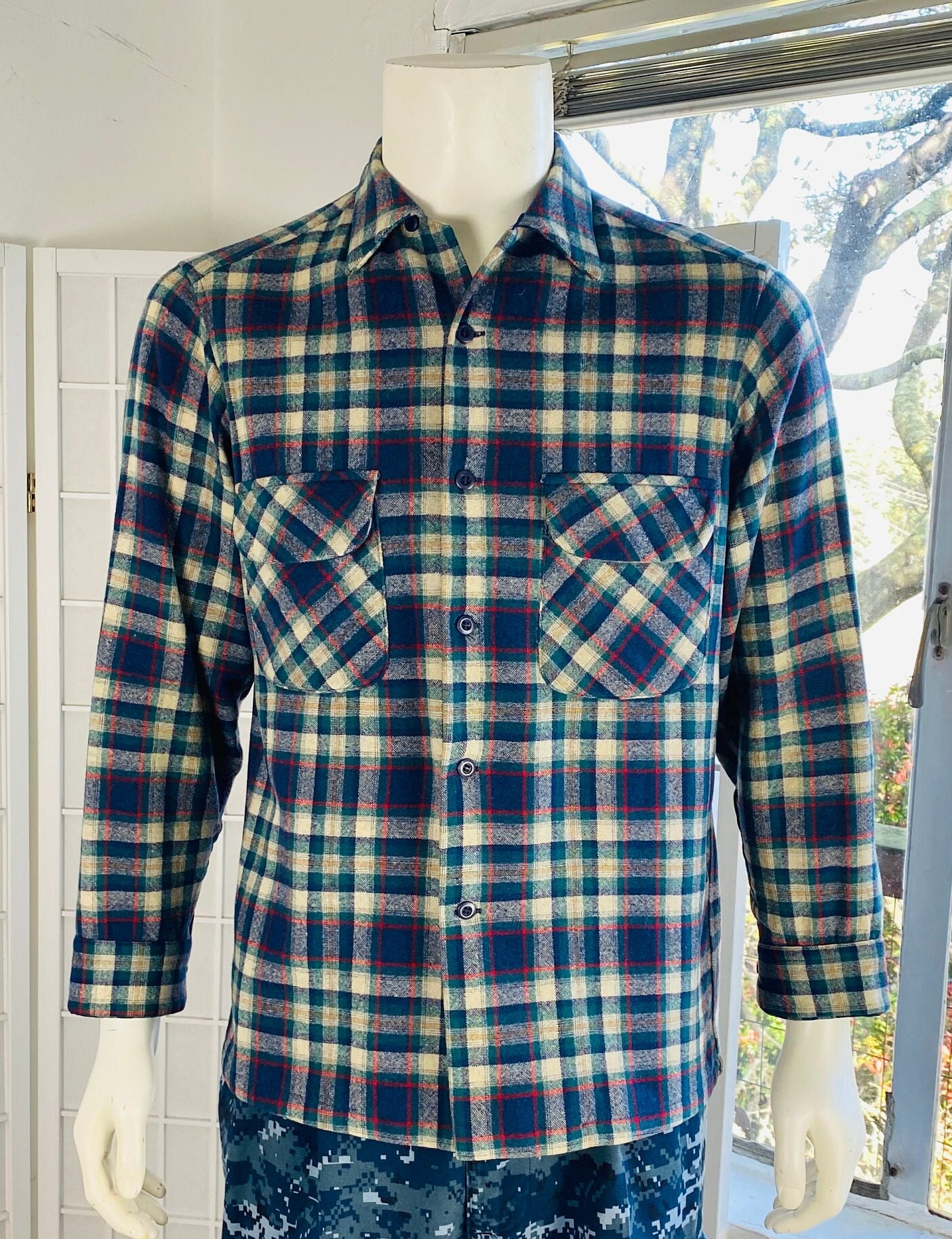 希少 90's Pendleton BoardShirt BluePlaid M s-l400.jpg