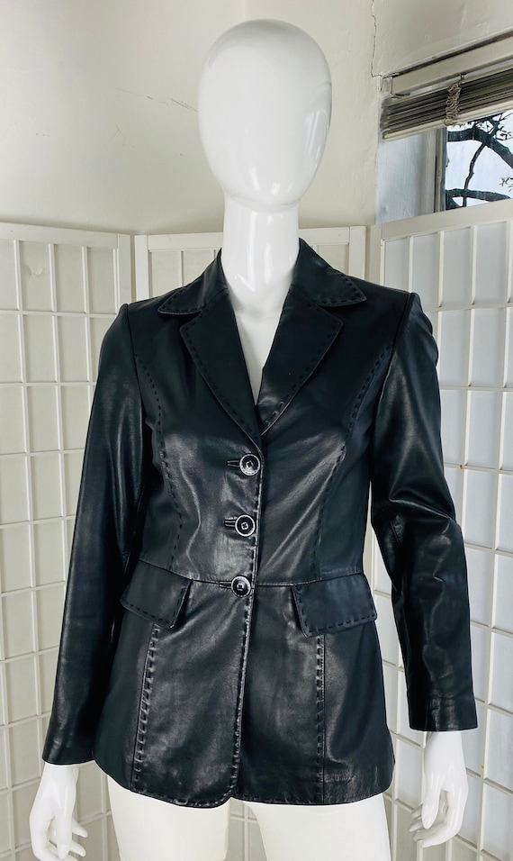 Vintage Classiques Entier womens black leather 3 b