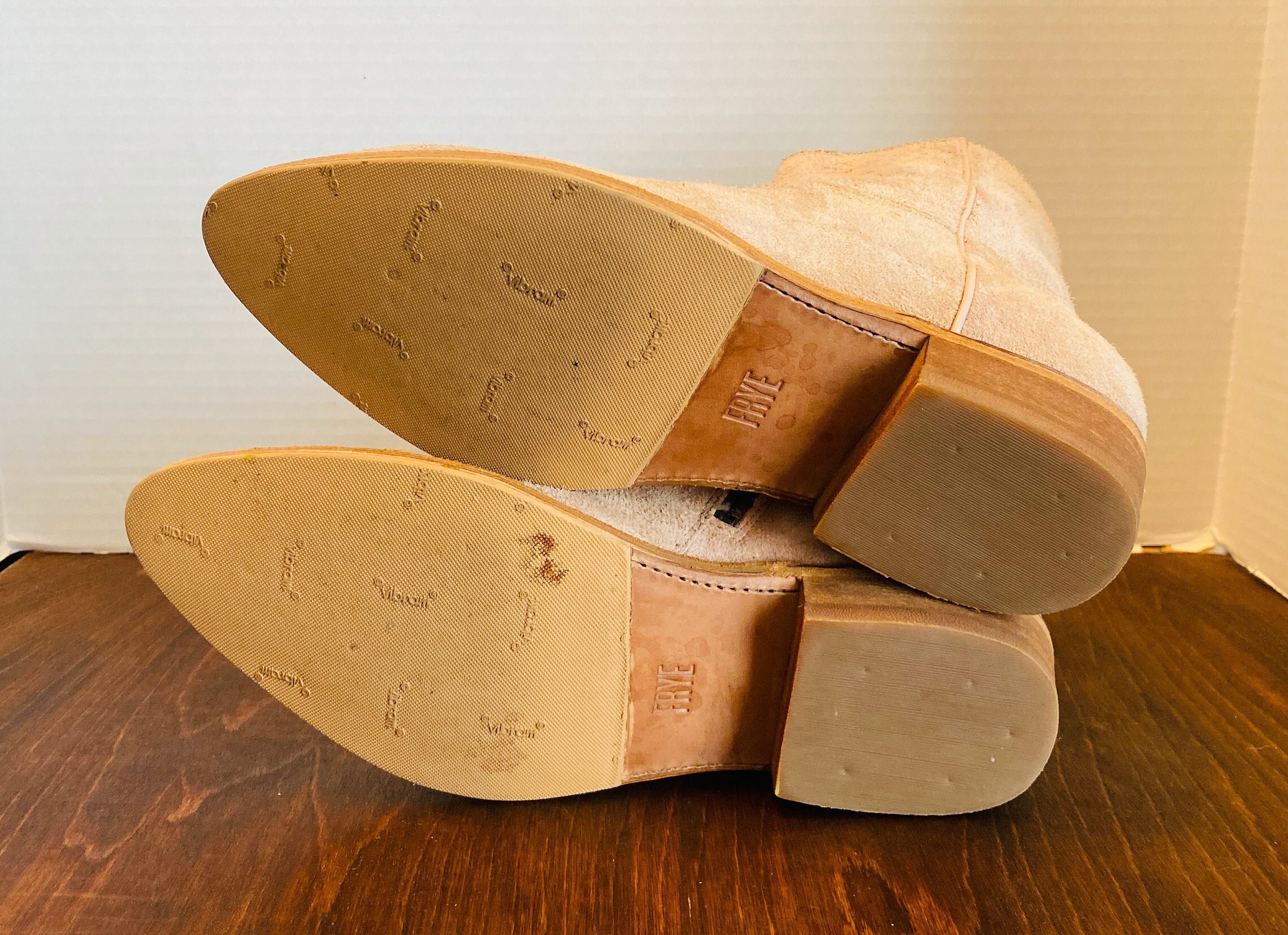 frye suede zip mules