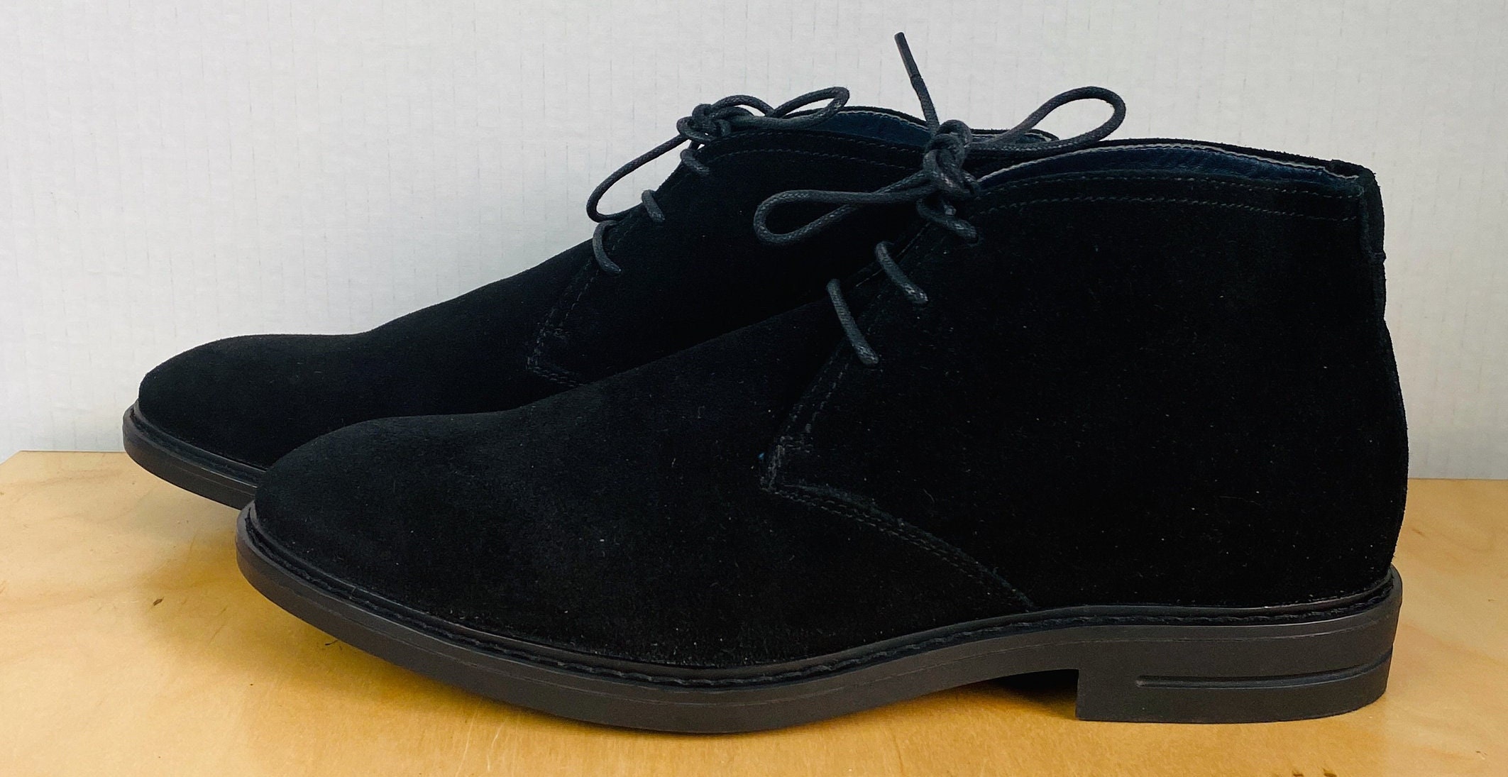 Joseph Abboud Swede Chukka Boots - 13 Mens Joseph Abboud Chukka Boots Men 13 M Shoes Grey Suede Leather  main image 3