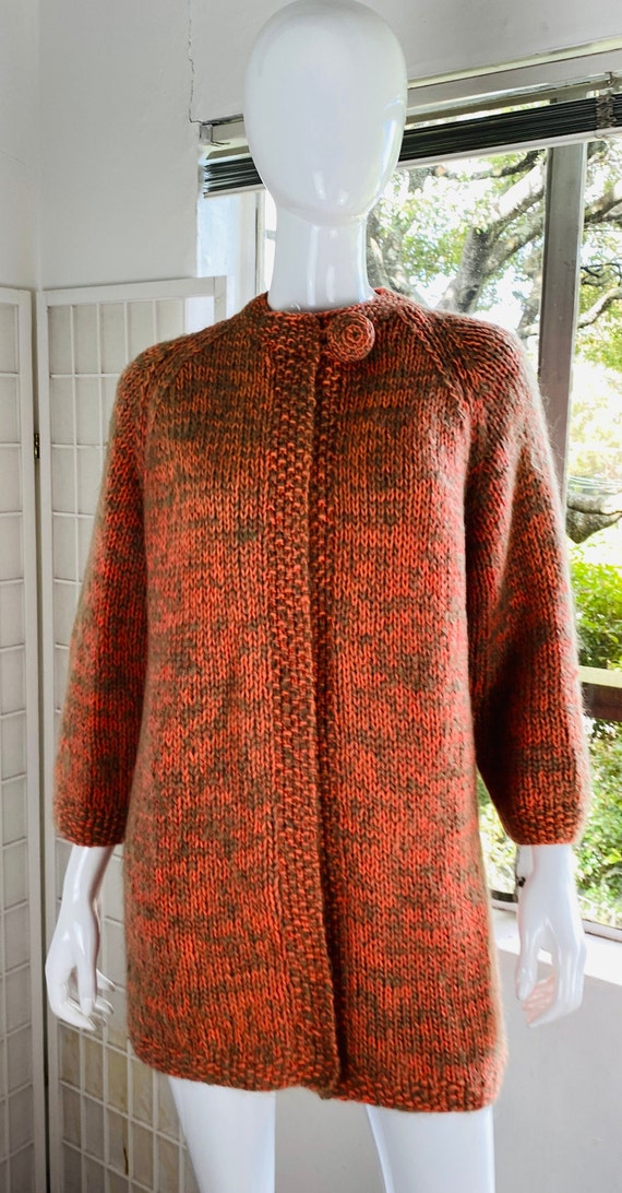 Vintage hand knit lined sweater, M.