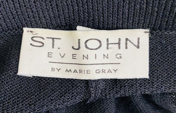 Vintage St John Black Sequined Flare Pants, 4. - image 3