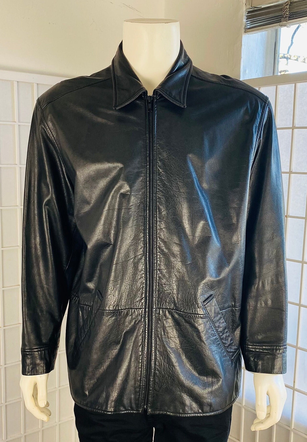 Michael Hoban WHEREMI レザージャケット M 黒 ミリタリー Michal Hoban, North Beach Black Leather Jacket, L. - Etsy