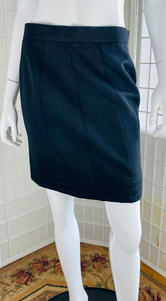 Vintage MUGLER, black mini skirt, M.