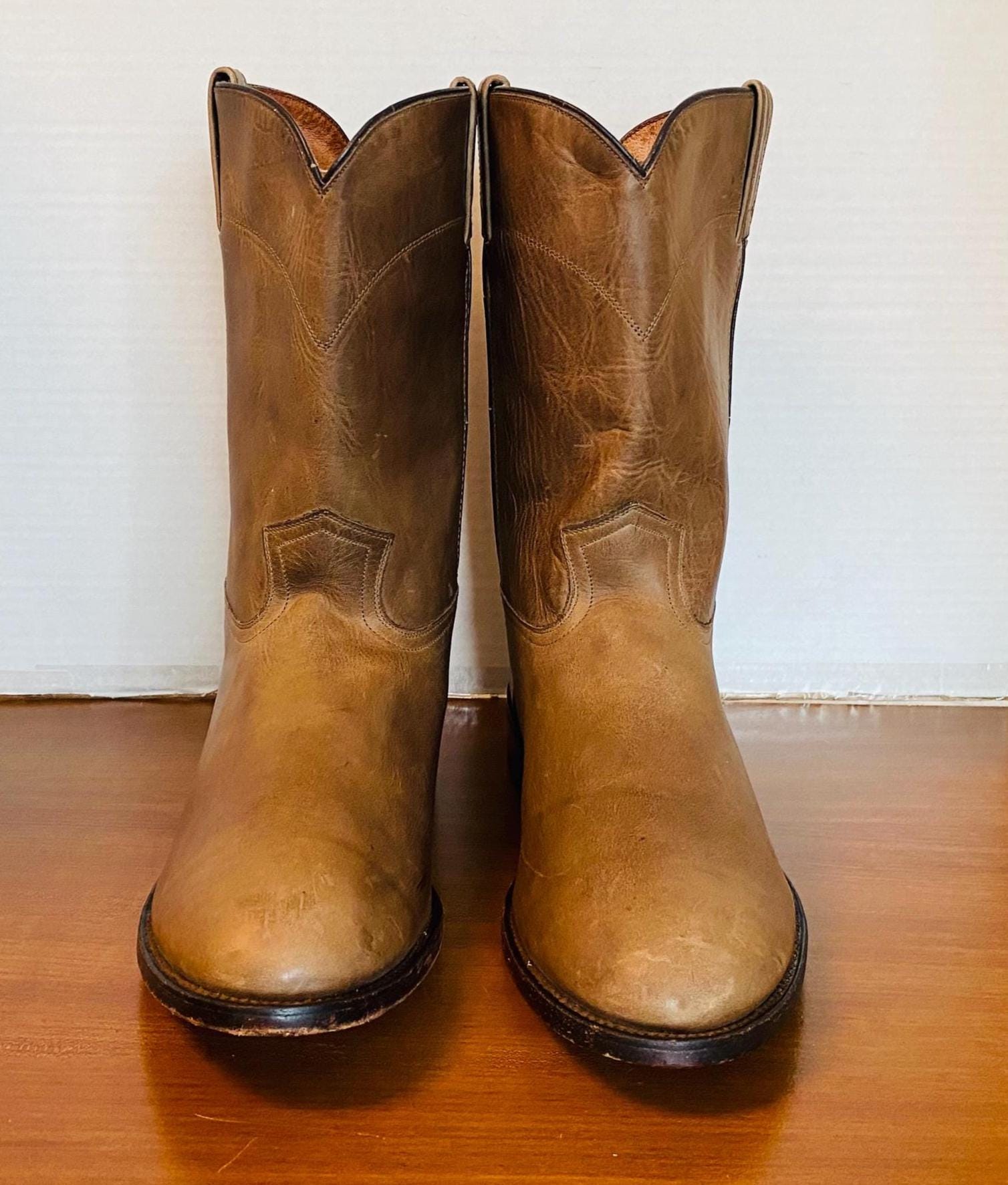 Men\'s CABORCA Western Cowboy Brown Leather Boots Mexico 28.5 US Sz 10 Cowboy Boot Morroco Brown – Agave Boots main image 3