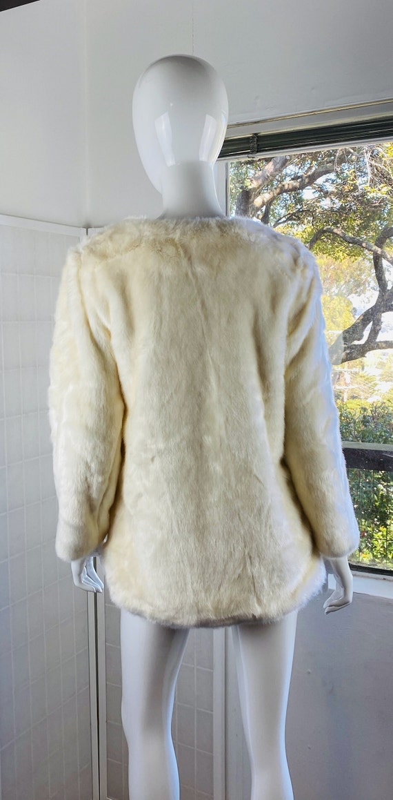 Vintage Salini Salian, white faux fur cocktail ja… - image 5