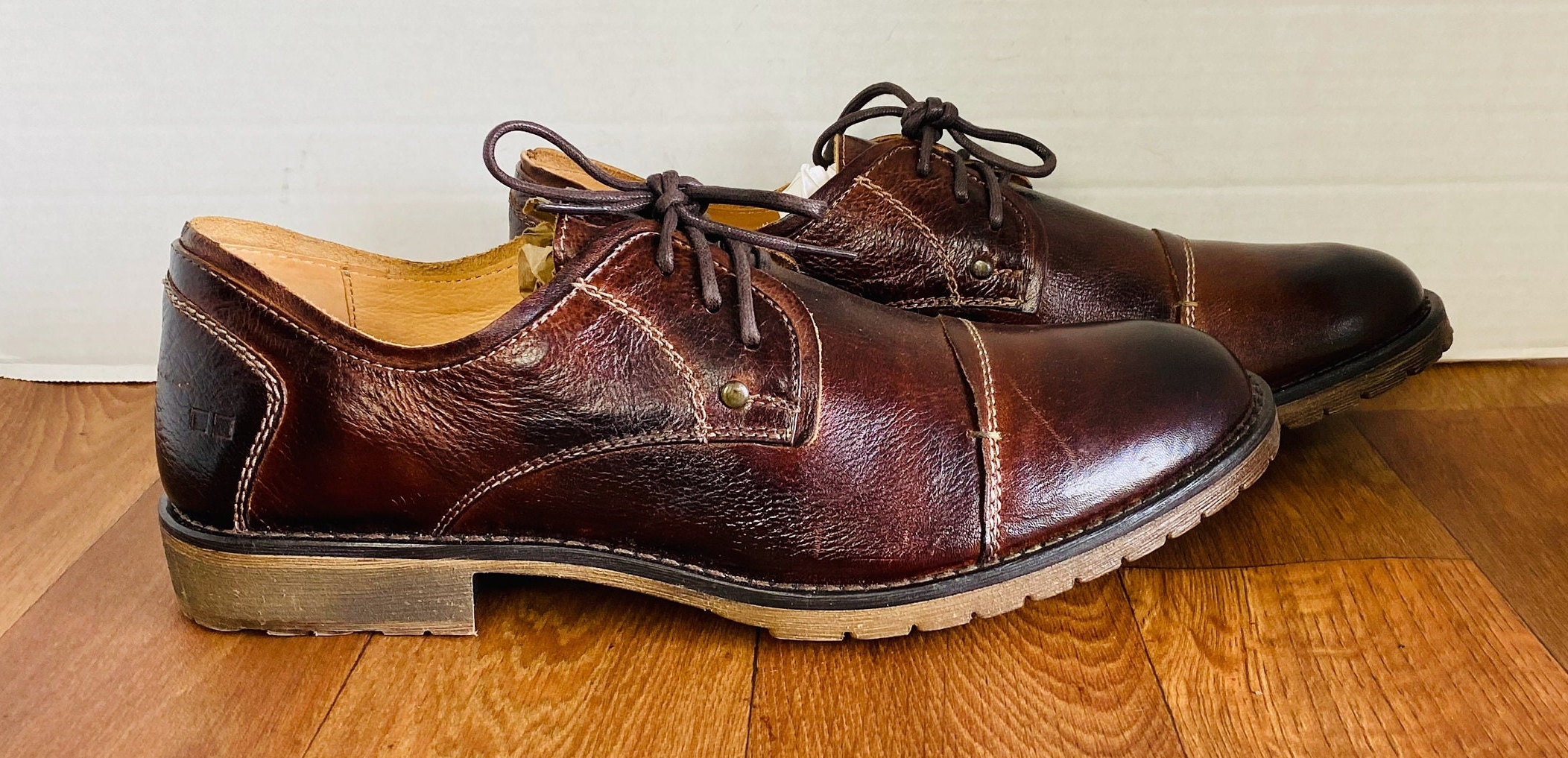 NWOB, Bed Stu Mens Leather Cap Toe Shoes, 9.5. - Etsy display picture 2