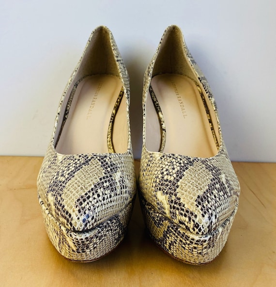 LOEFFLER RANDALL Water Snake Animal Print Wedges,,