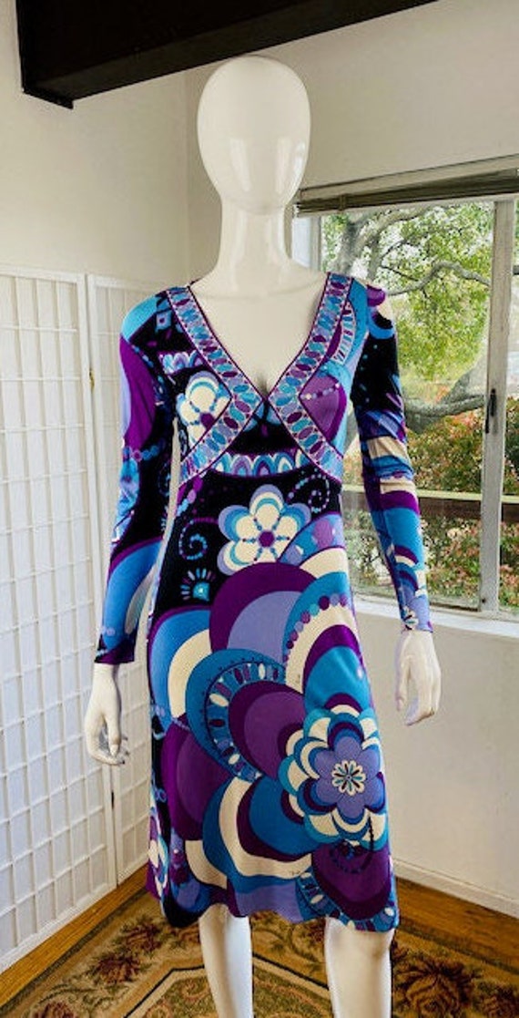 Emilio Pucci Patterned Silk Jersey Dress