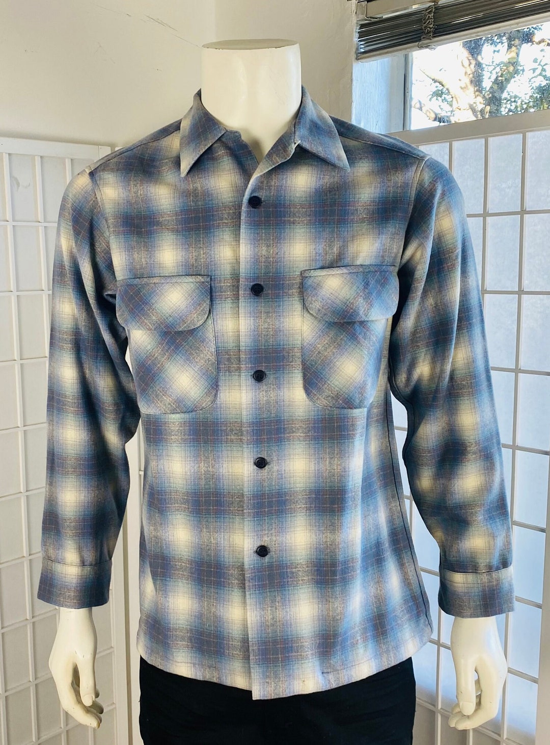 【Special】 70's PENDLETON BOARD SHIRT PENDLETON 70s Board Shirt SizeM blue Check | eBay