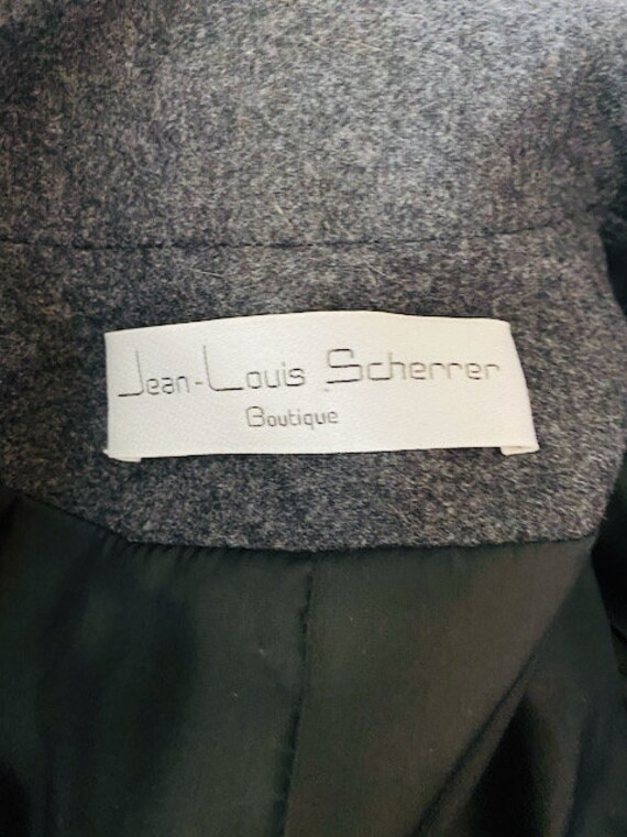 Vintage Jean Louis Scherrer gray wool/cashmere ta… - image 6