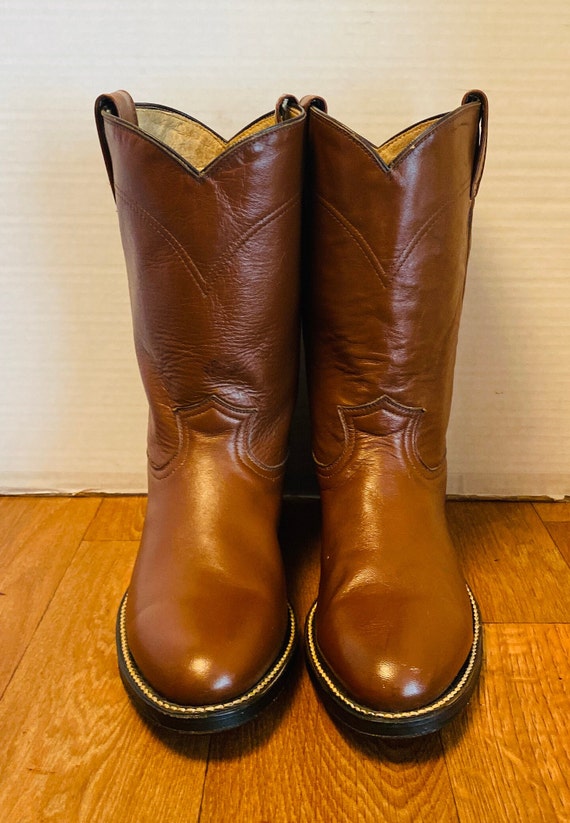 NWOB, Cowtown Women's Brown Leather Boots, 9.5.