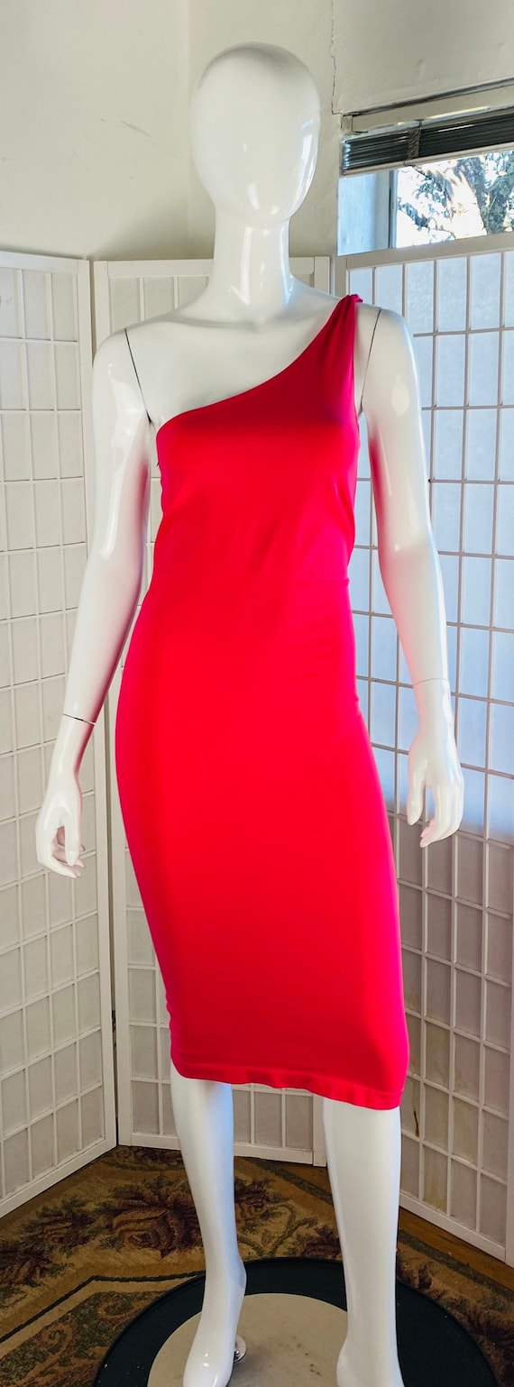 NWT, HELMUT LANG, Pink One-Shoulder Dress, M - image 1