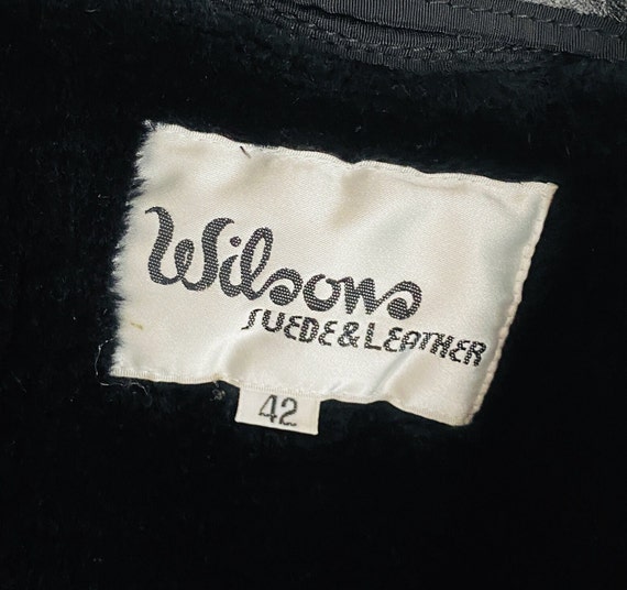 Vintage WILSON Mens Black Leather Jacket, M. - image 3