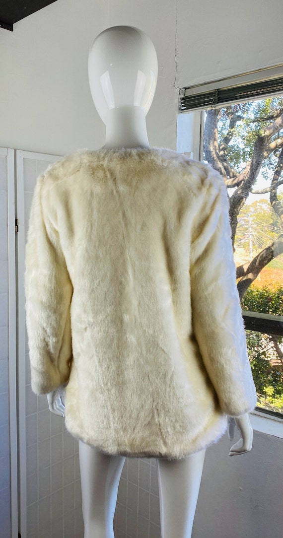 Vintage Salini Salian, white faux fur cocktail ja… - image 2