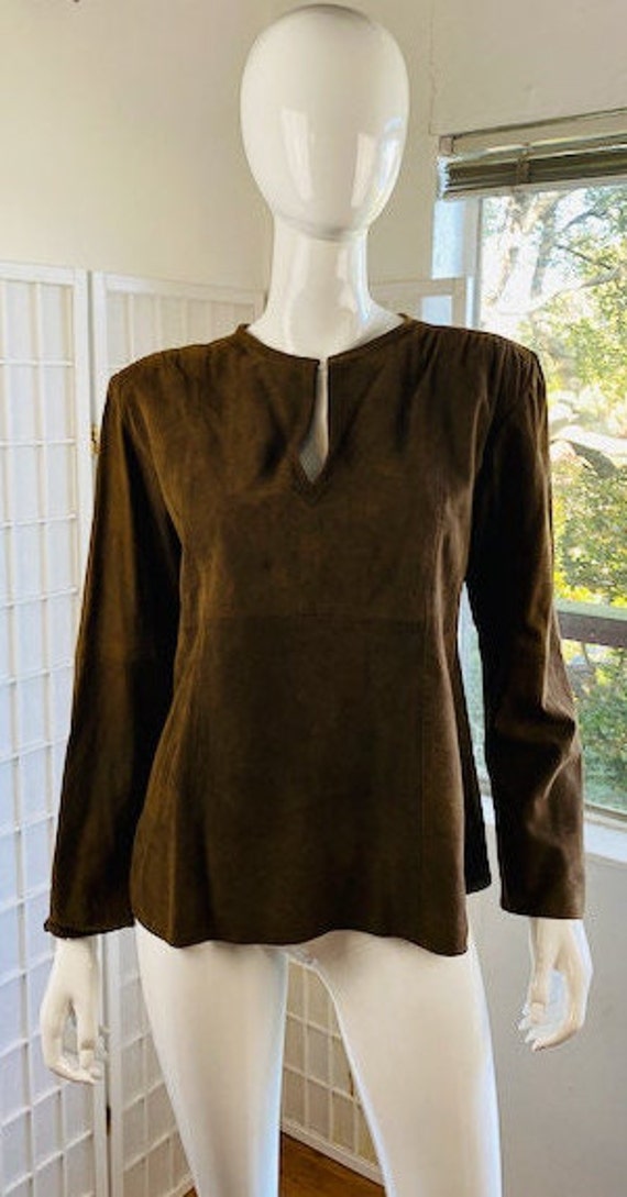 vintage brown suede shirt - Gem