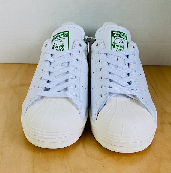 NWB, Adidas Mens Stan Smith White & Green Leather… - image 1