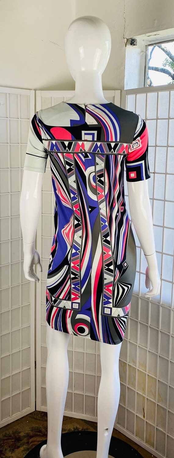 Emilio Pucci multi color jersey geometric design … - image 2