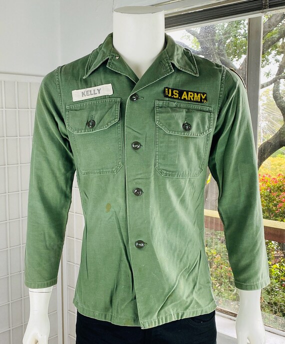 Vintage USA Army Green Issue BDU Shirt, M / 38.
