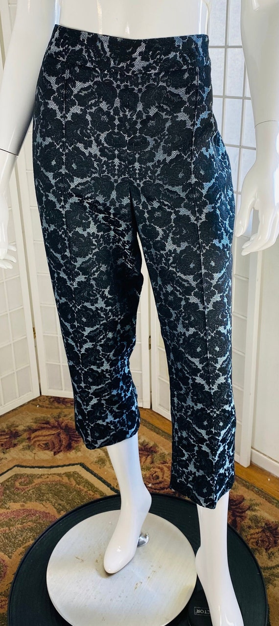ST. JOHN Womans Lace Pattern Lined Pants, 10.