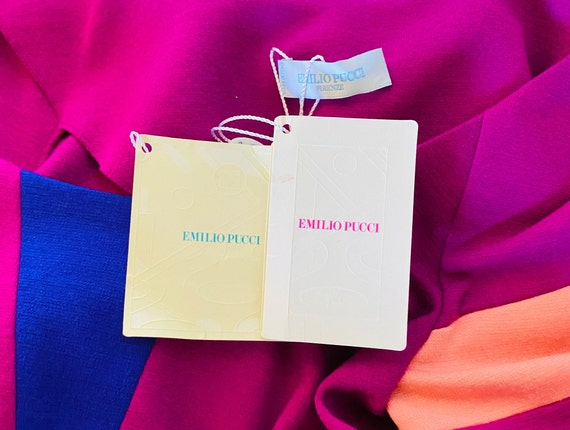 NWT, Emilio Pucci Color block Pattern Mini Dress,… - image 3