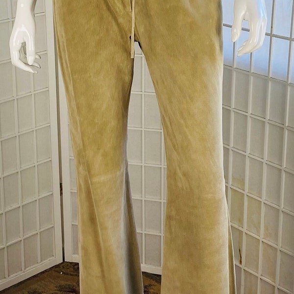 Georgiou , suede pants w/ draw string, 8.