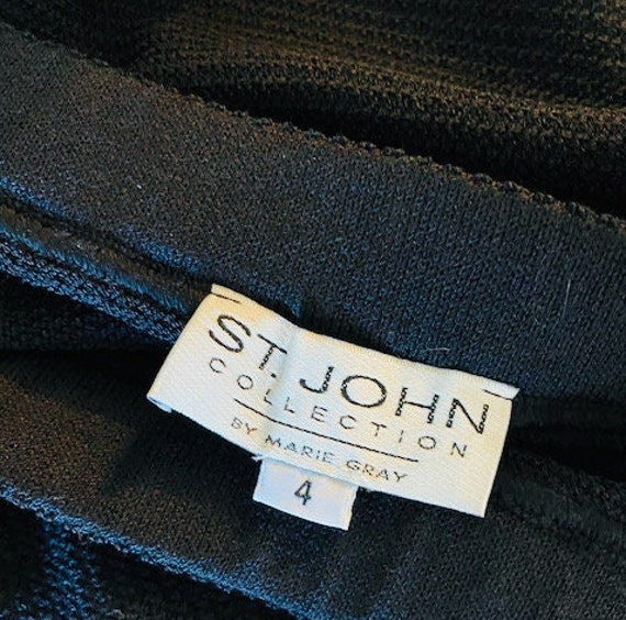 St John black rayon knit mini skirt, 4. - image 4