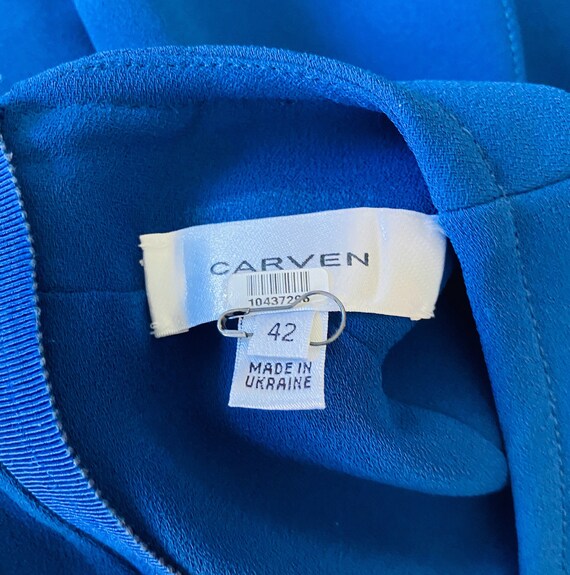 CARVEN, Blue Pleated Mini Dress, 10. - image 3