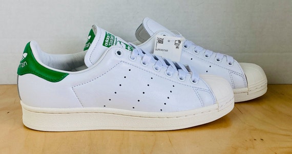 NWB, Adidas Mens Stan Smith White & Green Leather… - image 2