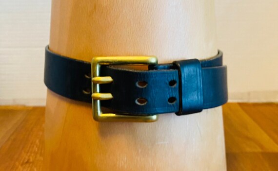 Vintage Black Leather Brass 30 display picture 3