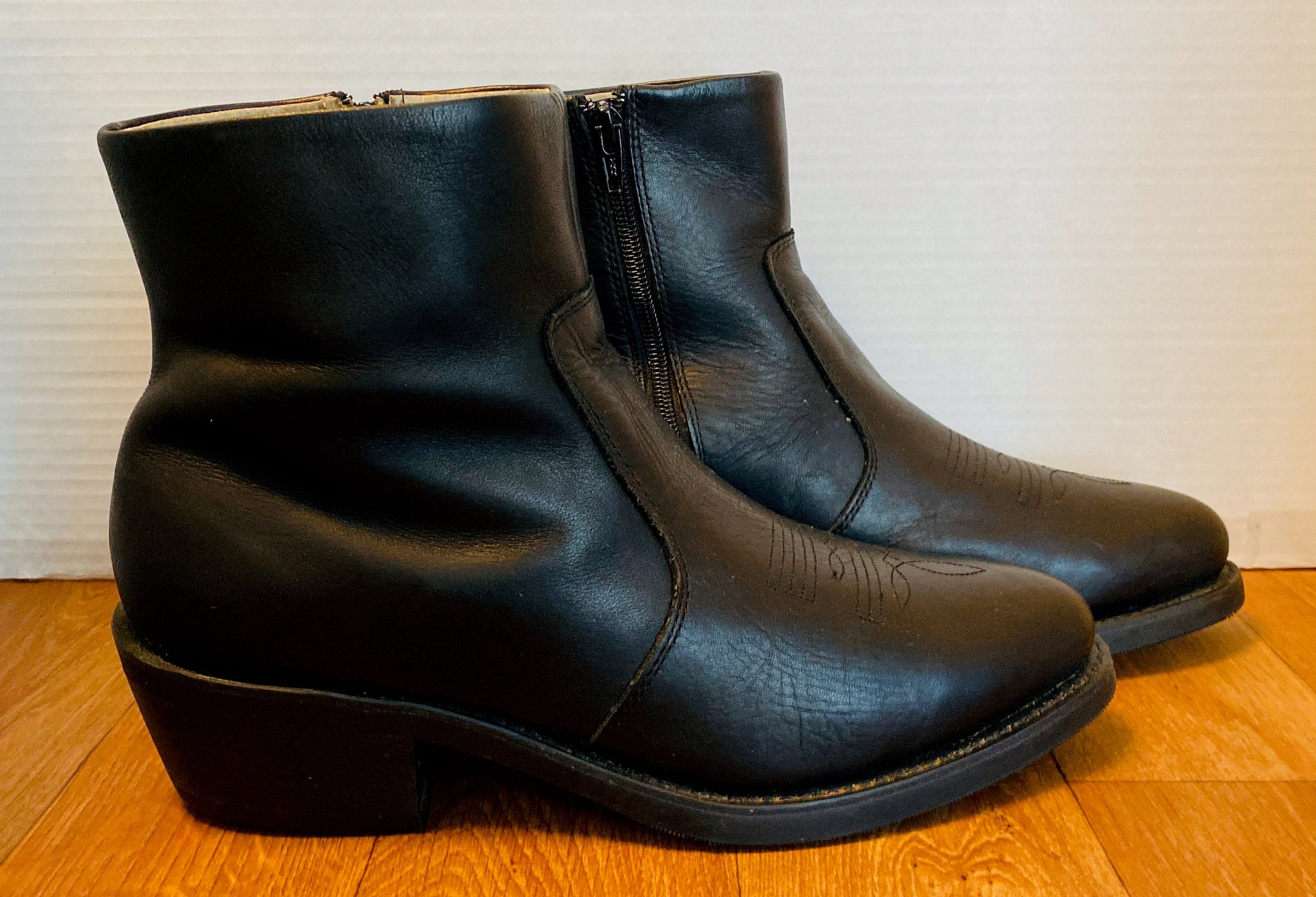 durango side zip black boots