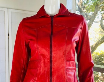 Vintage red leather jacket , S.