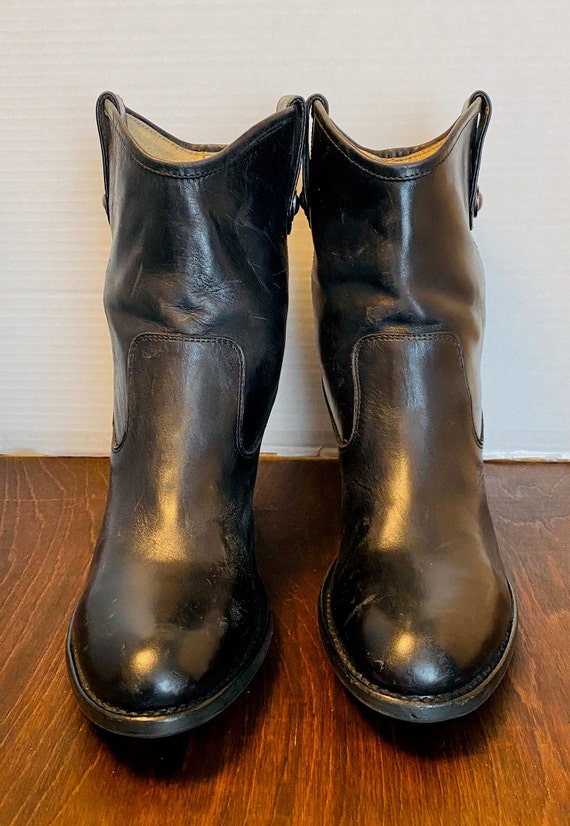Frye Womens Jackie Button Short Leather Western Cowboy Boots 10 B