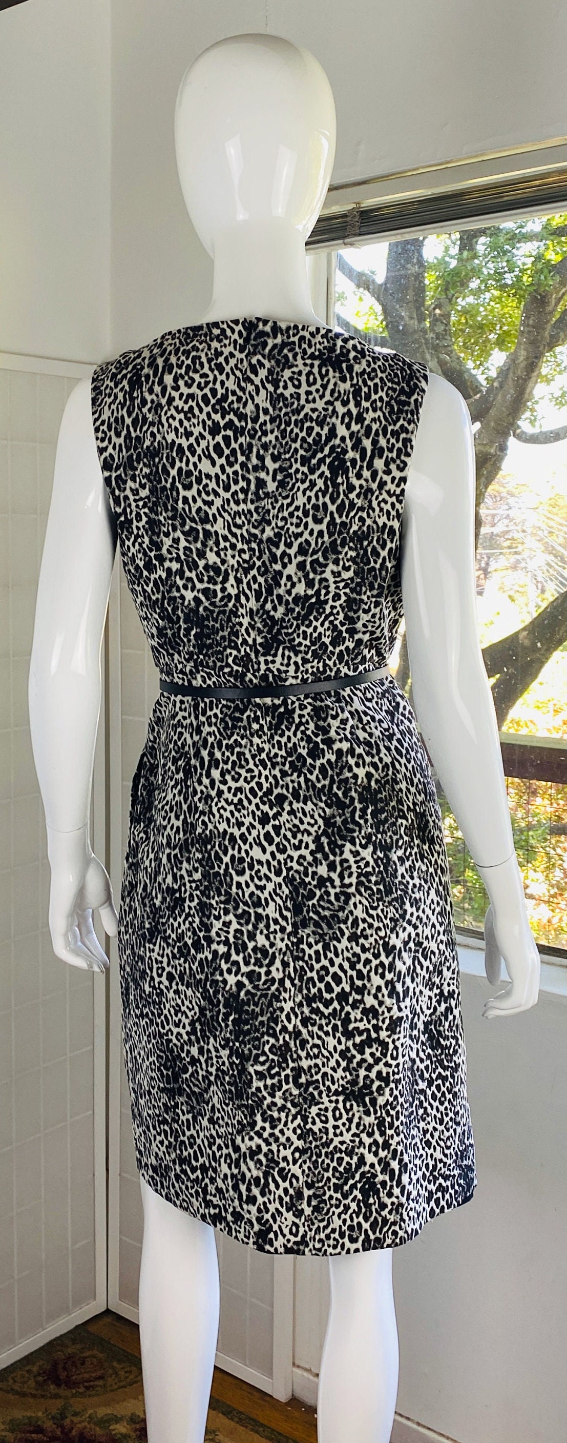 NWOT, MAX MARA Print Lined Dress, 10. W/belt. - Etsy