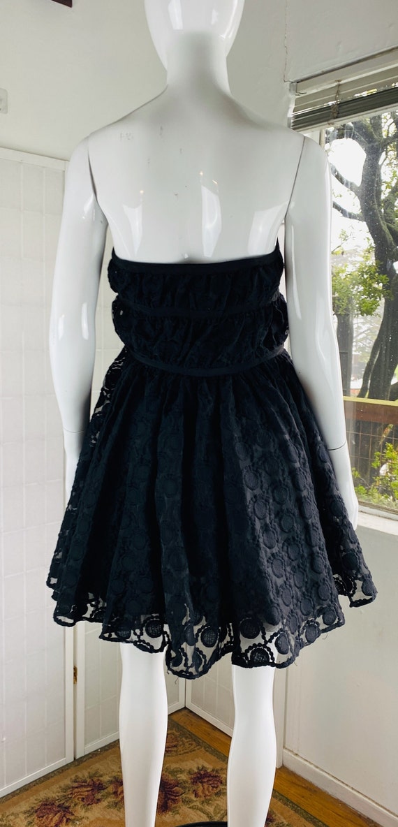 MARCHESA, Black Lace Pattern Mini Dress, 14. - Etsy