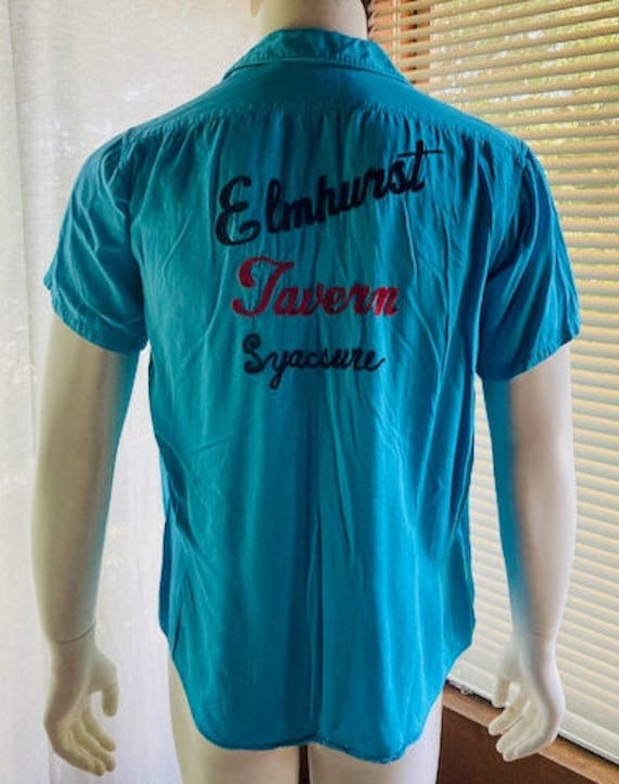 Vintage Blue Rayon Bowling Shirt, Xl. - Etsy