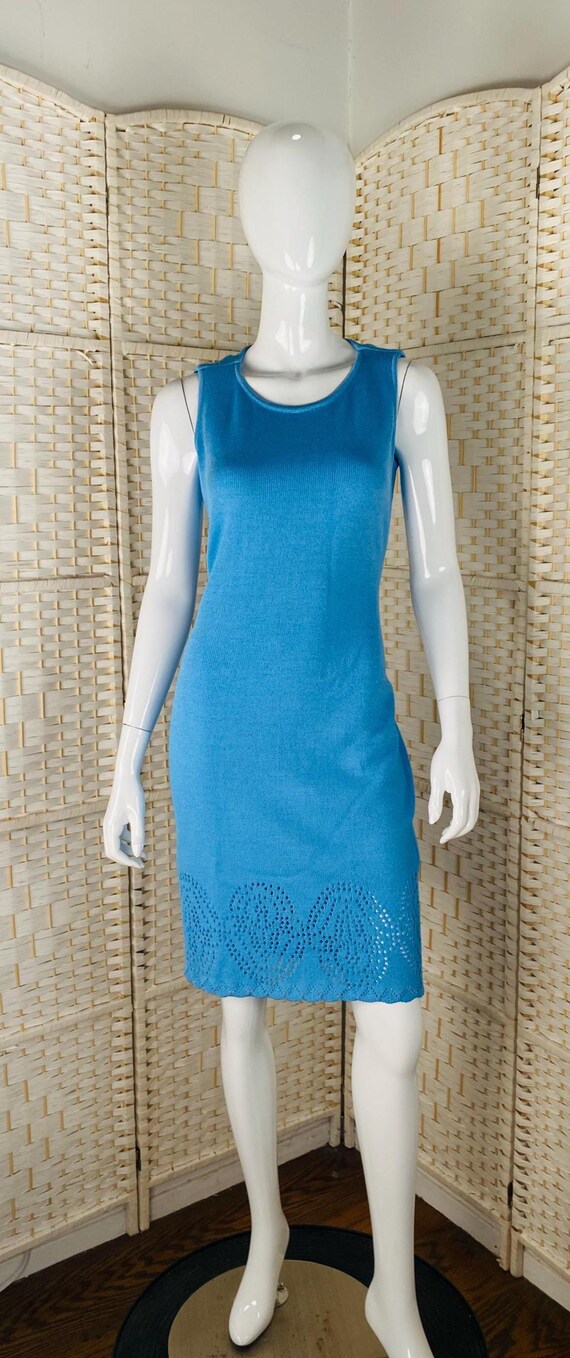 St. John Womens Blue Rayon Knit, 6. View 4