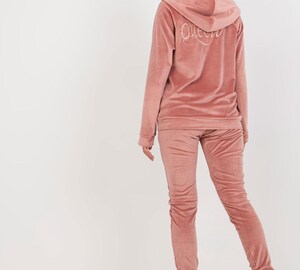 Ensemble Sweat à Capuche + Pantalon Jogging Femme - Rose Moelleux - 2 Pièces - Baggy Polaire Hiver - Confort Maison Et Sport