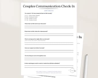 Paar Kommunikation Check-In - Druckbare PDF