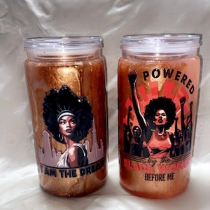 16oz Mica snow globe tumblers