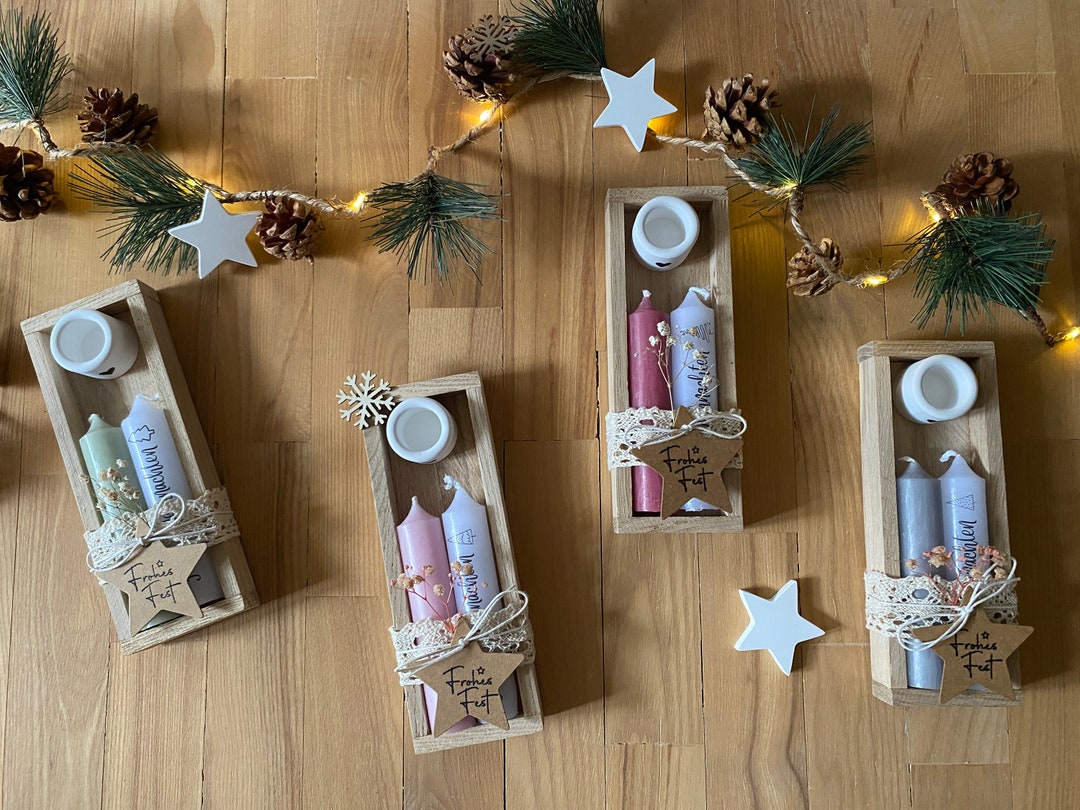 Geschenkset Weihnachten Mitbringsel Kerzenset Familie Etsy.de