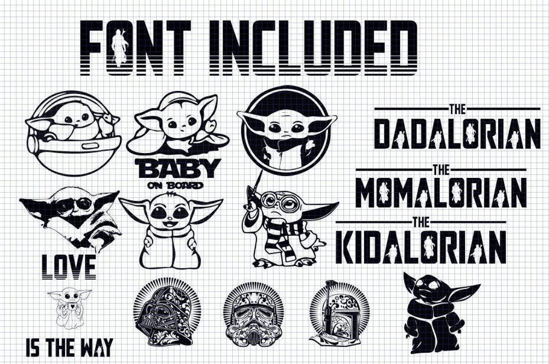 Grogu Baby Yoda SVG Starwars Cut File Mandalorian Plus Extras Grogu Baby Yoda SVG Starwars Cut File Mandalorian Plus Extras