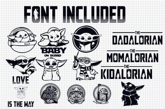 Download Grogu Baby Yoda Svg Starwars Cut File Mandalorian Plus Extras Etsy