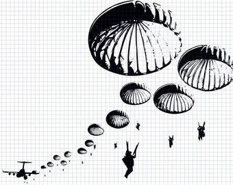 Airborne SVG, Army SVG - Paratrooper - Army - SVG png - Cut File - Cricut - Silhouette - c130