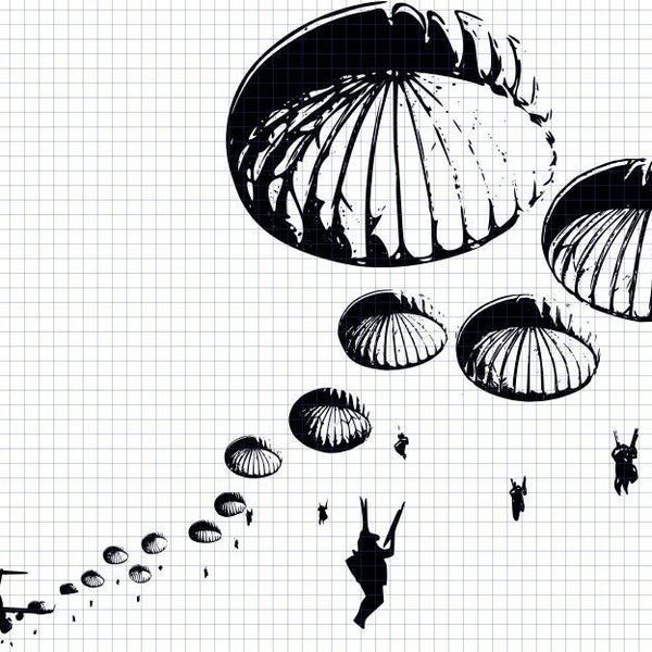 Airborne SVG, Army SVG - Paratrooper - Army - SVG png - Cut File - Cricut - Silhouette - c130