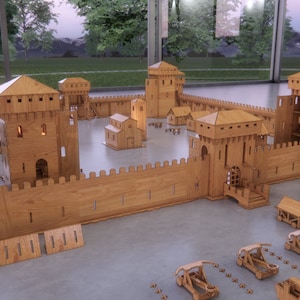 Castle full kit cnc file / wooden puzzle dxf, eps, svg / cnc laser cut castle