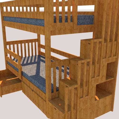 Custom Modern Bunk Beds Plan/ Full Plan PDF / the Plan per Etsy