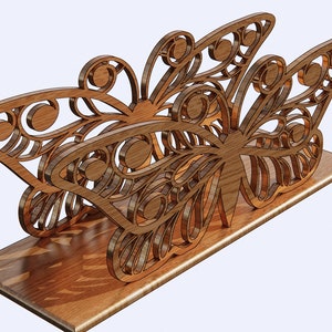 Lasercut Dateien Serviettenhalter Schmetterling / Vektordatei / Serviettentaschentuchhalter Lasercut Dateien SVG DXF EPS / Glowforge-Datei