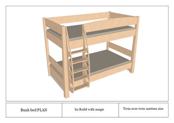 Bunk Beds With Storage Plan How to Build / Full Plan PDF / | Etsy